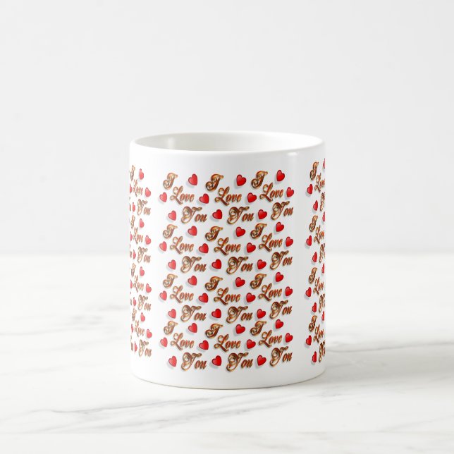 Je t'aime tasse de coeur Valentine, (Centre)