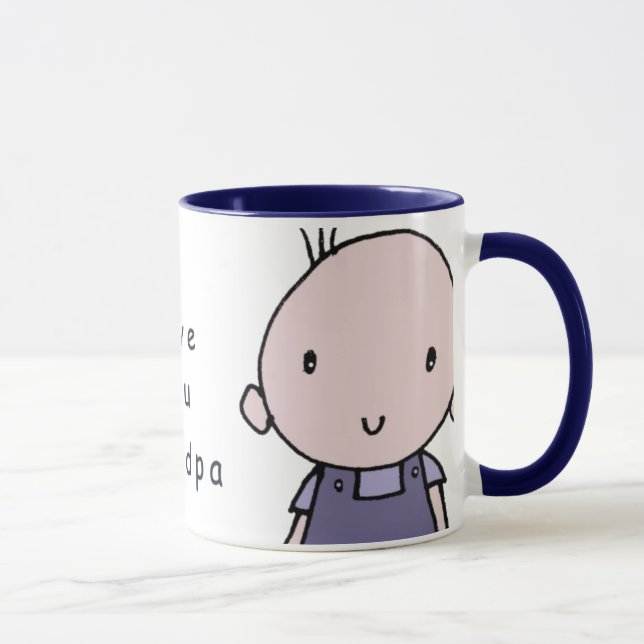 Je t'aime tasse de grand-papa (Droite)
