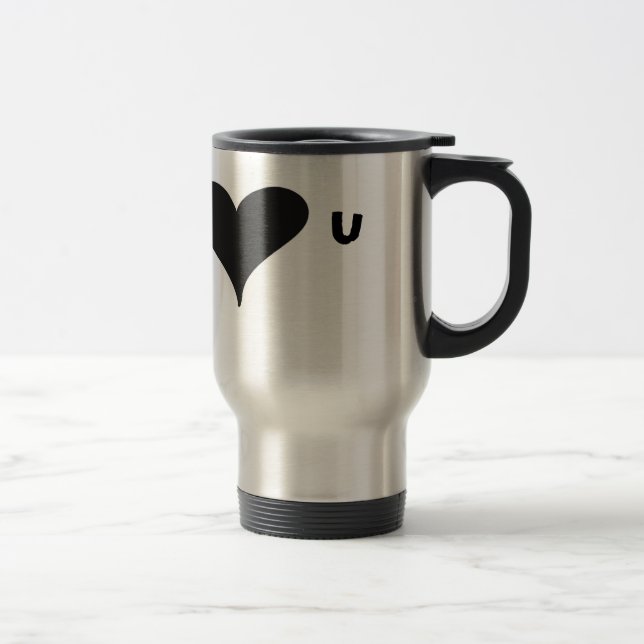 je t'aime tasse de voyage (Droit)