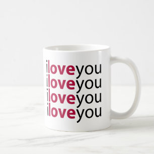 Je t'aime tasse de x 4