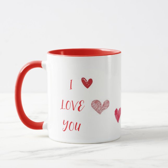 JE T'AIME TASSE ROUGE (Gauche)