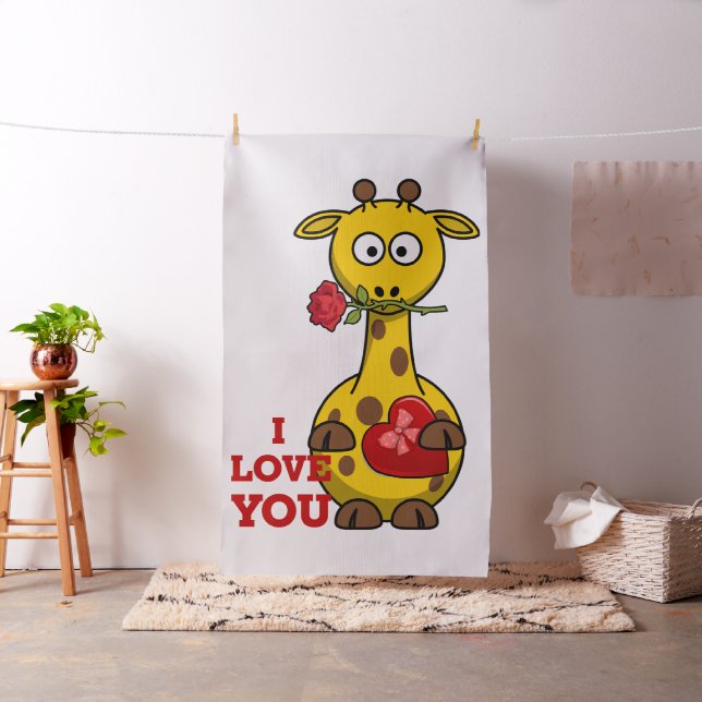 je t'aime tissu girafe (In Situ)