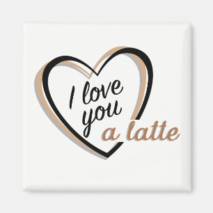 Je t'aime un aimant du latte  