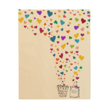 Je t'aime un boisseau et un art en bois de mur de