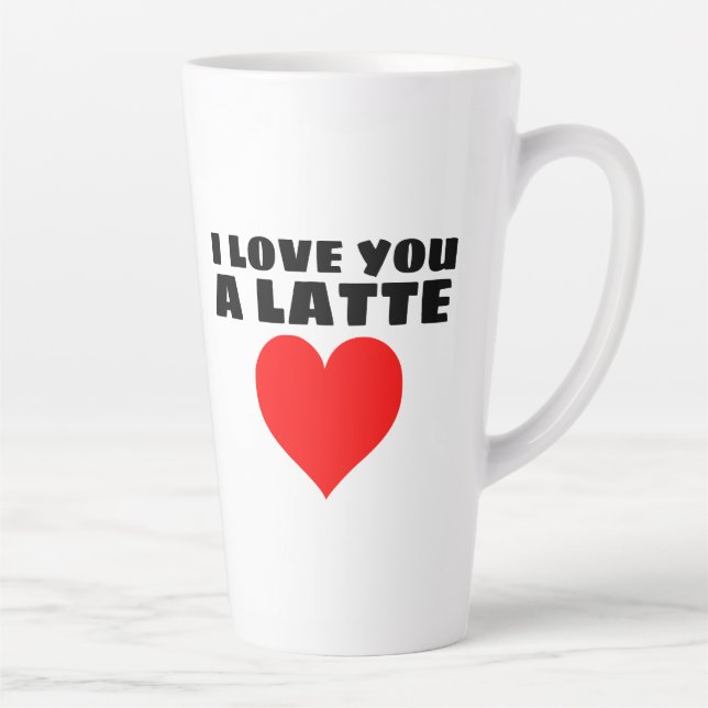 JE T'AIME UN GRAND MUG À CAFÉ LATTE (Droite)