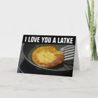 JE T'AIME UN LATKE Cartes pour toutes occasions