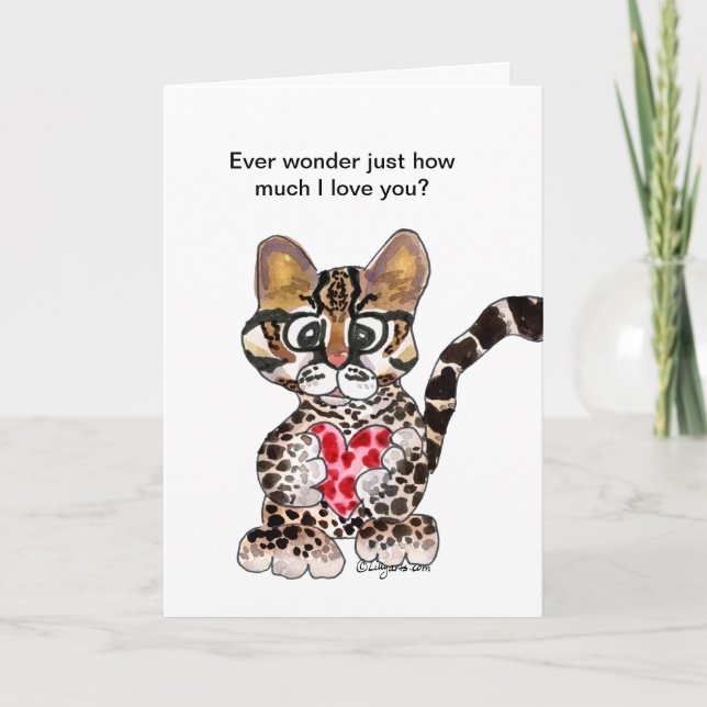 Je t'aime une carte de Valentine d'Ocelot (Devant)