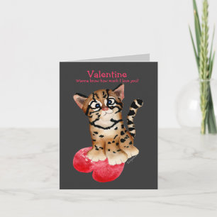 Je t'aime une carte foncée de Valentine d'Ocelot