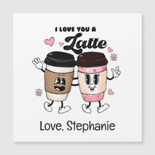 Je t'aime une Latte Funny Romantique carte de Sain