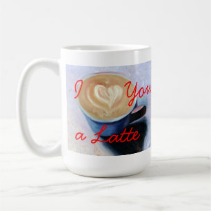 Je t'aime une tasse de café de Latte
