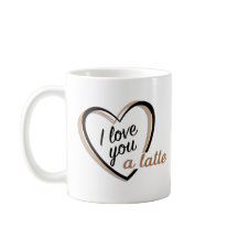 Je t'aime une tasse du latte |