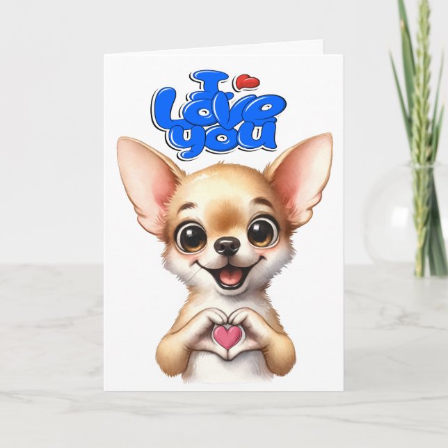 JE T'AIME - Voir à l'intérieur. Carte (Devant)