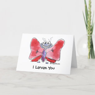 Je T'apprends la carte Valentines pliée papillon