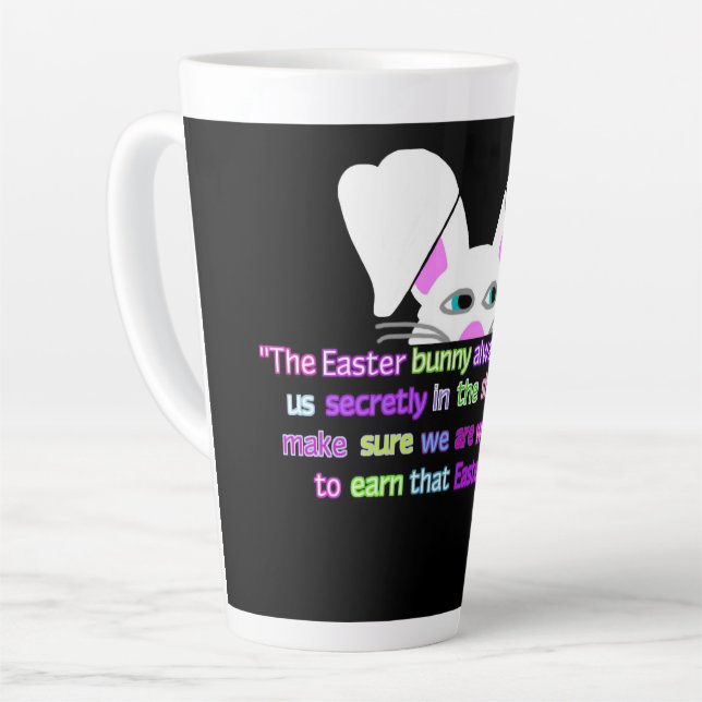 Je Te Vois, Bunny De Pâques, Grosse Mug De Latte (Angle gauche)