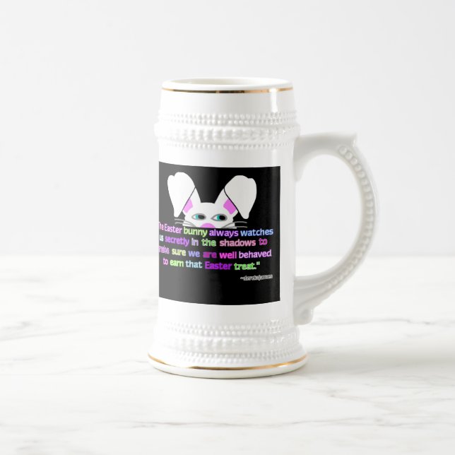 Je Te Vois, Pâques Bunny Stein Mug (Droite)