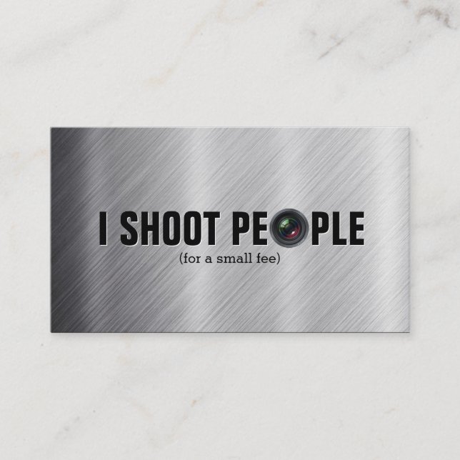 Je tire des personnes - cartes de visite de (Devant)