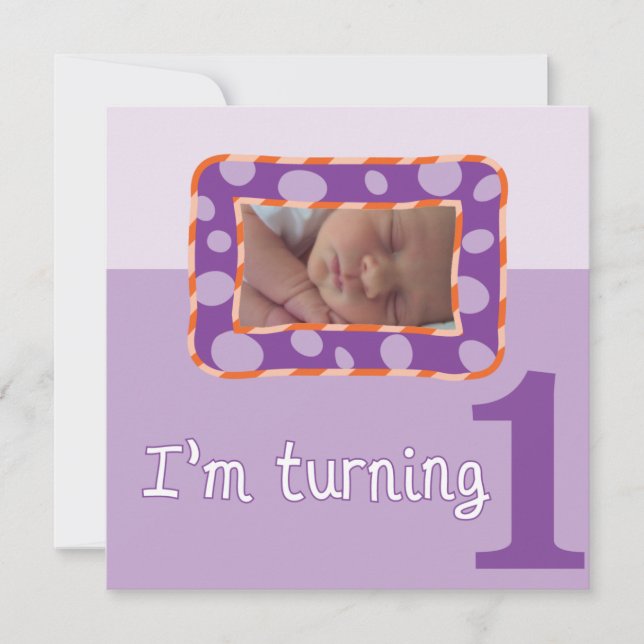 Je tourne une invitation de fête d'anniversaire (Devant)