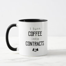 Je transforme le café en contrats - tasse de