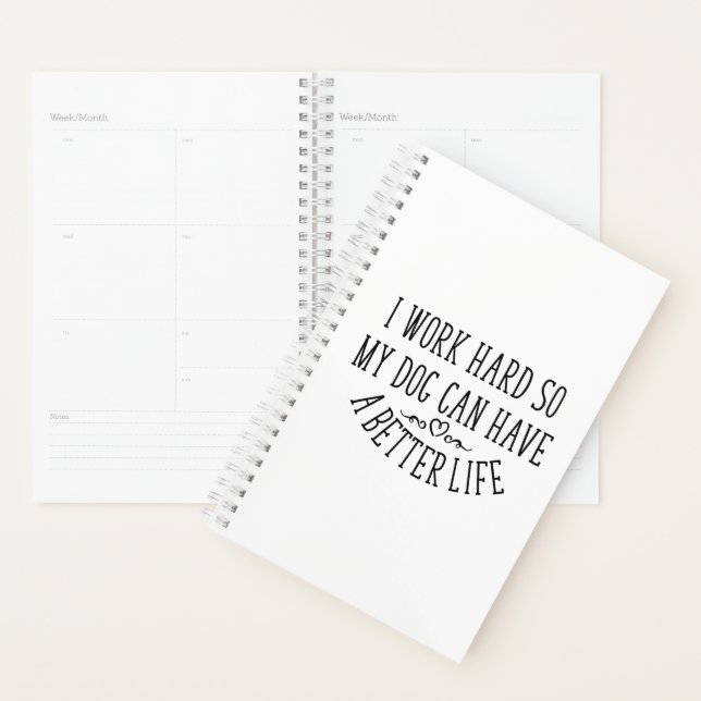 Je travaille dur Chien Mère Vin Amateur (Devant avec enveloppe)