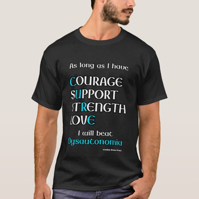 Je Vais Battre...Dysautonomia T-Shirt (Devant)
