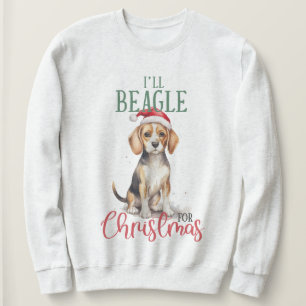 Je vais Beagle pour Noël Pet Sweatshirt