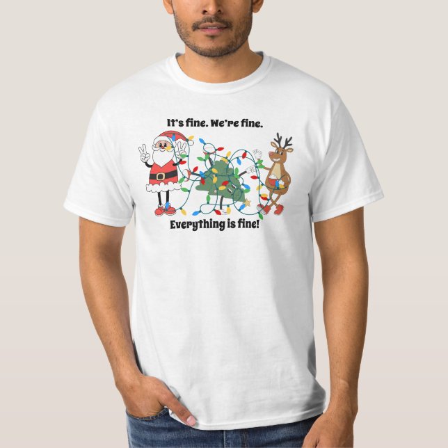 Je vais bien...Drôle T-Shirt de Noël Mens (Devant)