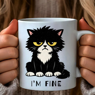 Je vais bien - Mug drôle de chat