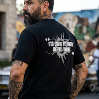 Je vais en guerre derrière mon T-shirt Back Hit