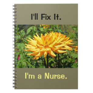 Je vais réparer cahier Je suis un infirmière cadea