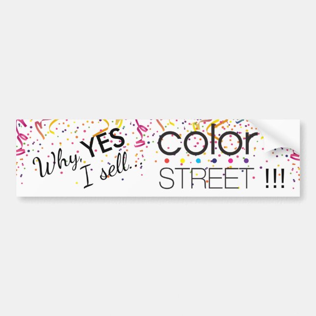 Je Vends Sticker pour pare-chocs Color Street Stre (Devant)