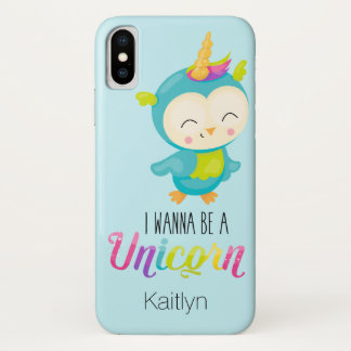 Je veux être un Coque-Mate Unicorn iPhone X Coque
