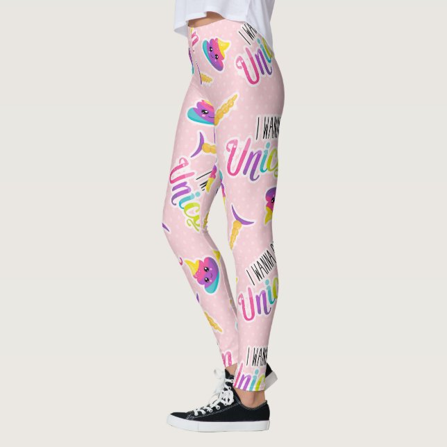 Je veux être une licorne Leggings (Gauche)