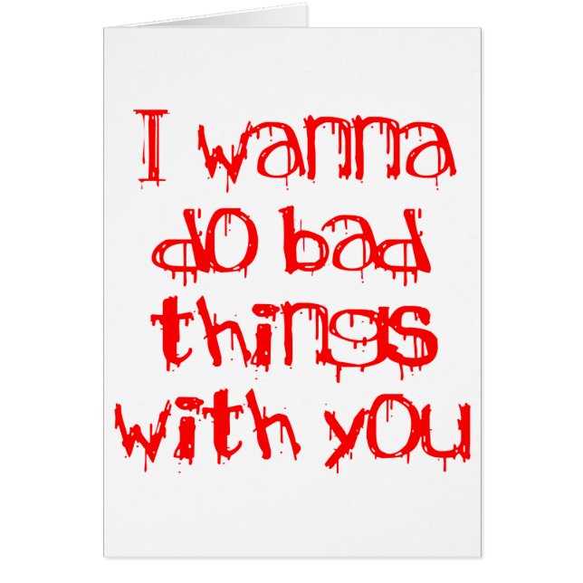 Je veux faire de mauvaises choses avec vous (Devant)