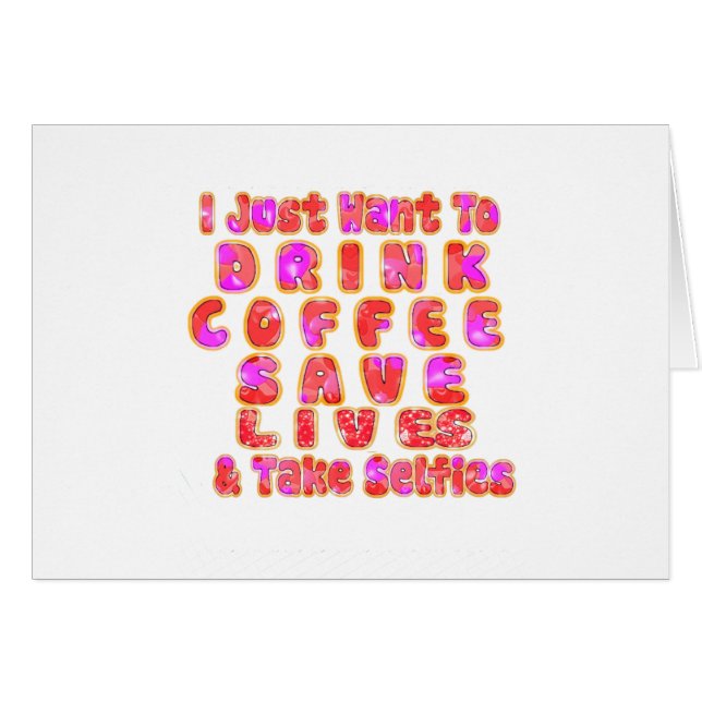 Je veux juste boire du café sauver des vies et (Devant horizontal)