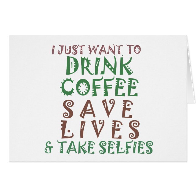 Je veux juste boire du café Sauver des vies et me  (Devant horizontal)