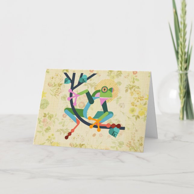 "Je veux juste dire "Hi" carte pliée vierge (Devant)