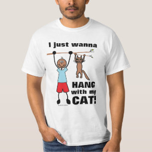 Je Veux Juste Me Tenir Avec Mon Chat ! T-shirt de