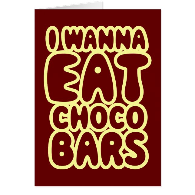Je Veux Manger Carte Bars Choco (Devant)