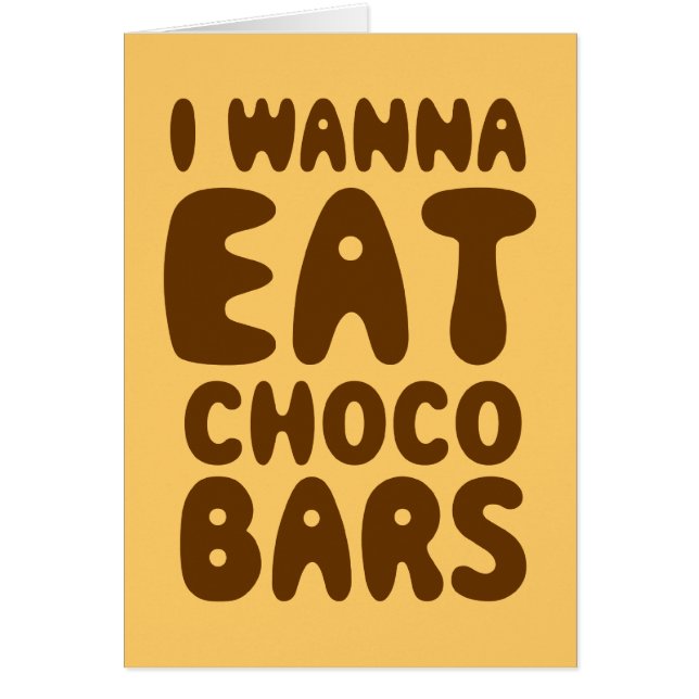 Je Veux Manger Carte Bars Choco (Devant)