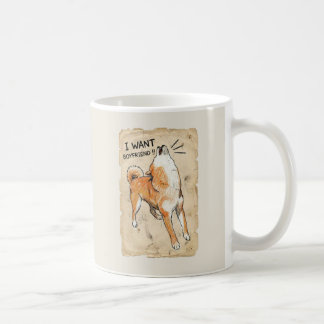 Je veux un petit ami – Mug Shiba Inu de manifestat