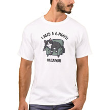 Je veux un T-shirt de chat drôle de 6 mois de vaca
