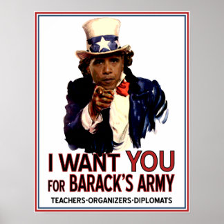 Je veux vous - Poster politique d'Obama