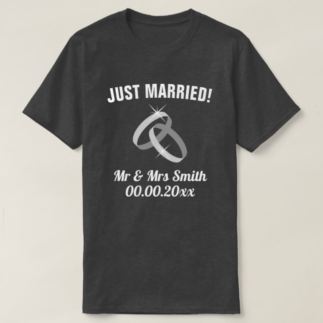 Je viens de marier le t-shirt Mr & Mrs pour les je (Design devant)
