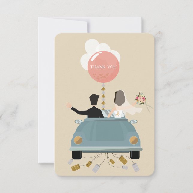 Je viens de me marier Carte de remerciements maria (Devant)