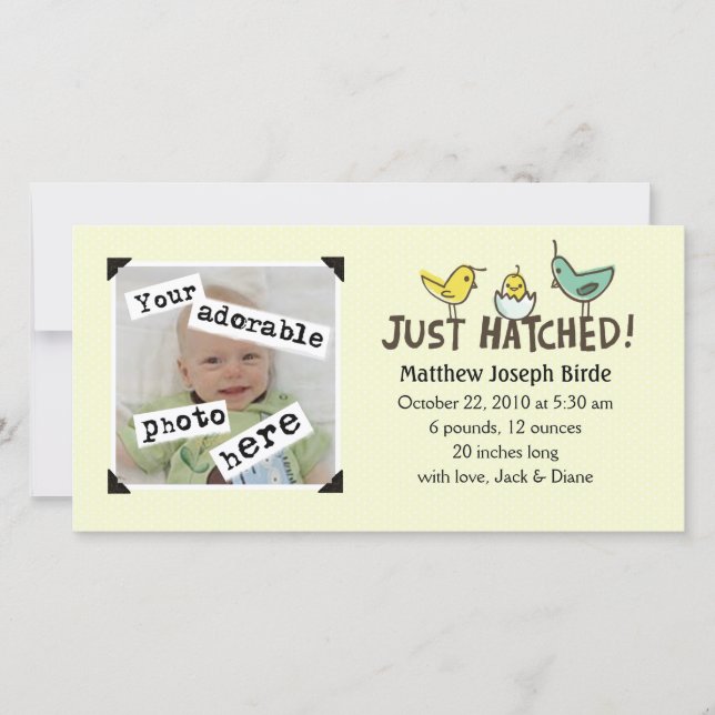 Je viens de voir ! Faire-part bébé (Devant)