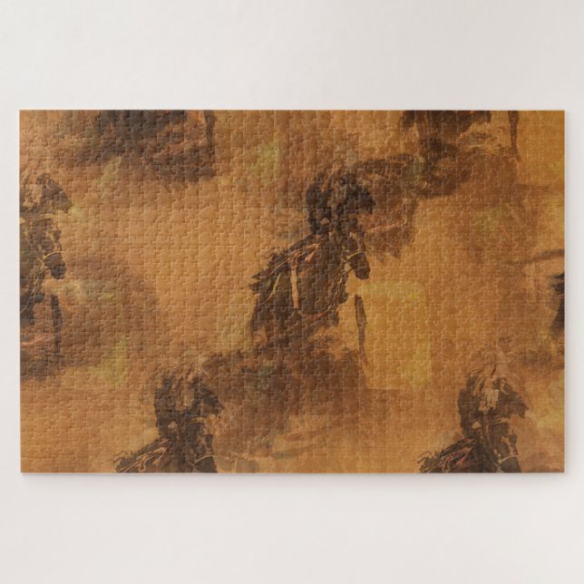 Je Vis À Barrel Race - Rodeo Event Jigsaw Puzzle (Horizontal)