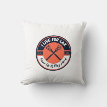 Je Vis Pour Le Coussin Logo De LAX Orange