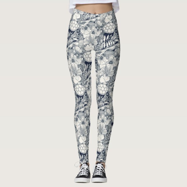 Je vois des leggings d'indigo Hawaii (Devant)