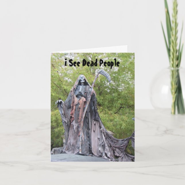 Je vois des morts - Carte d'Halloween humoristique (Devant)