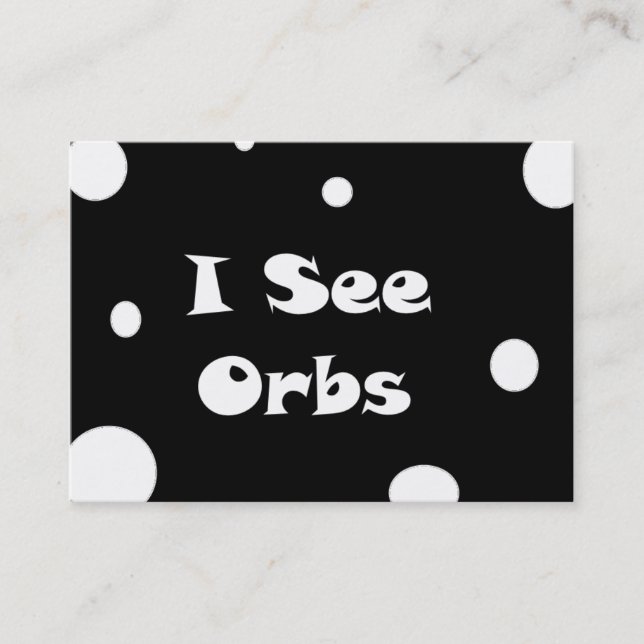 Je Vois Des Orbs carte de visite (Devant)